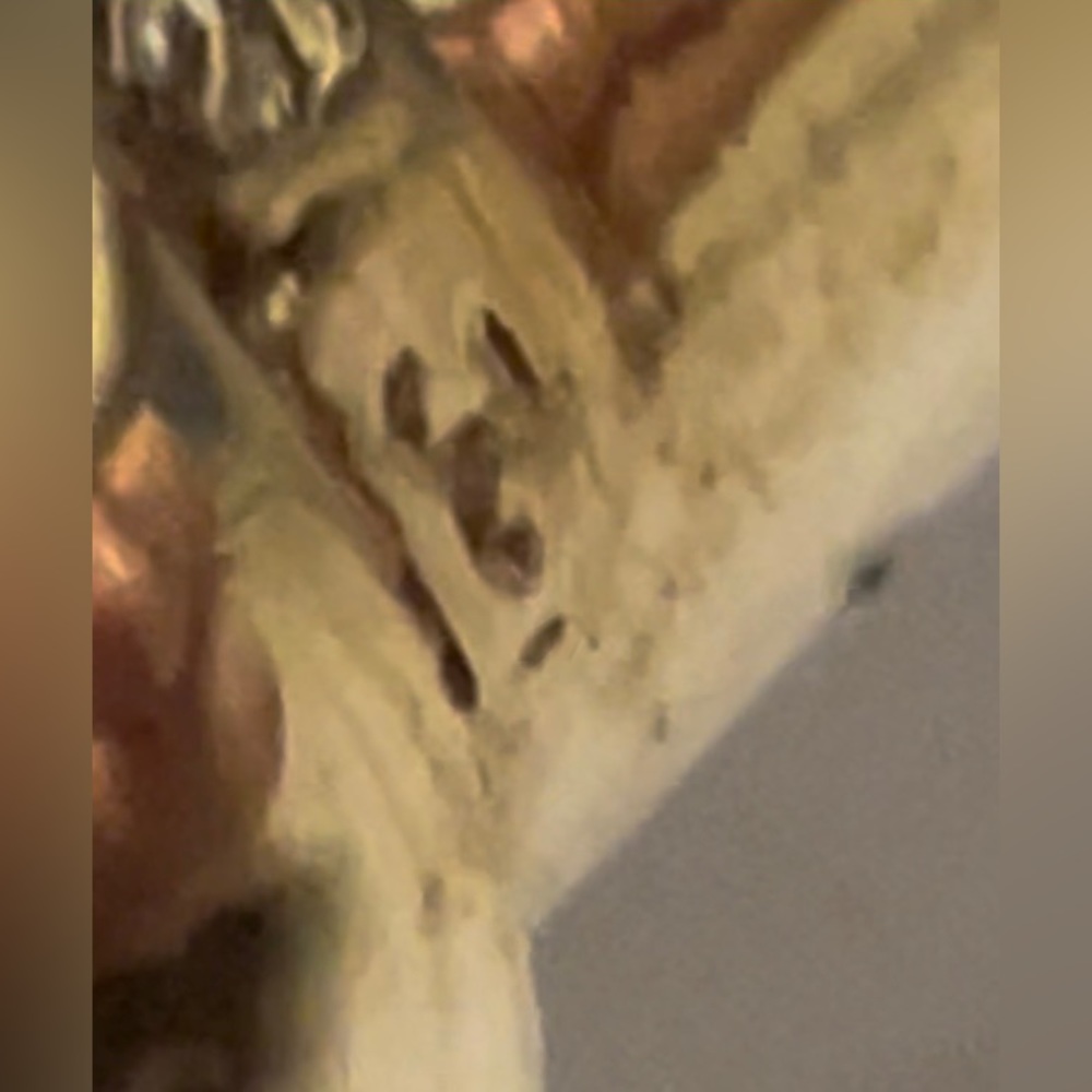 Vintage Designer Sterling Silver & Gold Onyx Cabochon Tip Cuff Bracelet, 7" - Picture 10 of 10